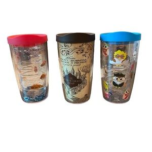 Tervis travel cups- fish, owl & Harry Potter